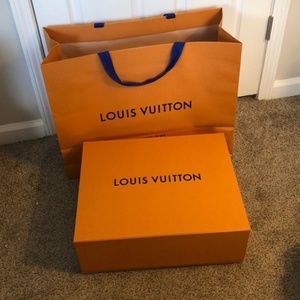 LOUIS VUITTON SHOPPING BAG AND SHOE BOX